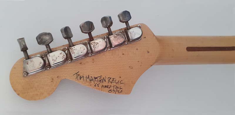 Chrome age effect tuning keys with patina.